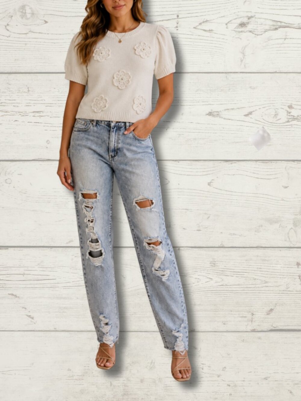 Refuge Miami High Rise Super Skinny Jeans – Size 13 – NWT – White Wash Distresse